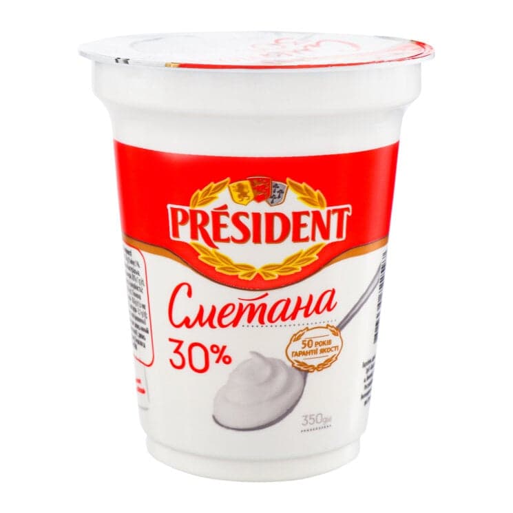 Сметана «Президент» 30% 350 г